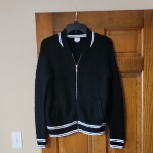 Black and White Baseball Jacket